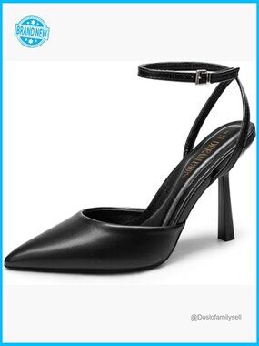 Closed Toe Ankle Strap Stiletto Heels Elegant Party Wedding Dress Pumps
